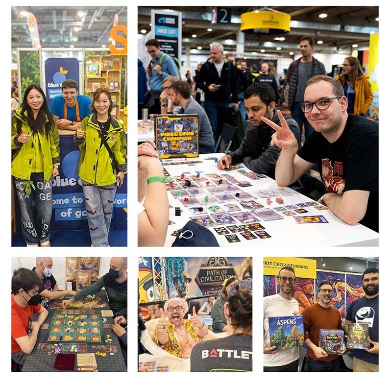 Sunday Games exhibition booth showcasing 300+ board game titles