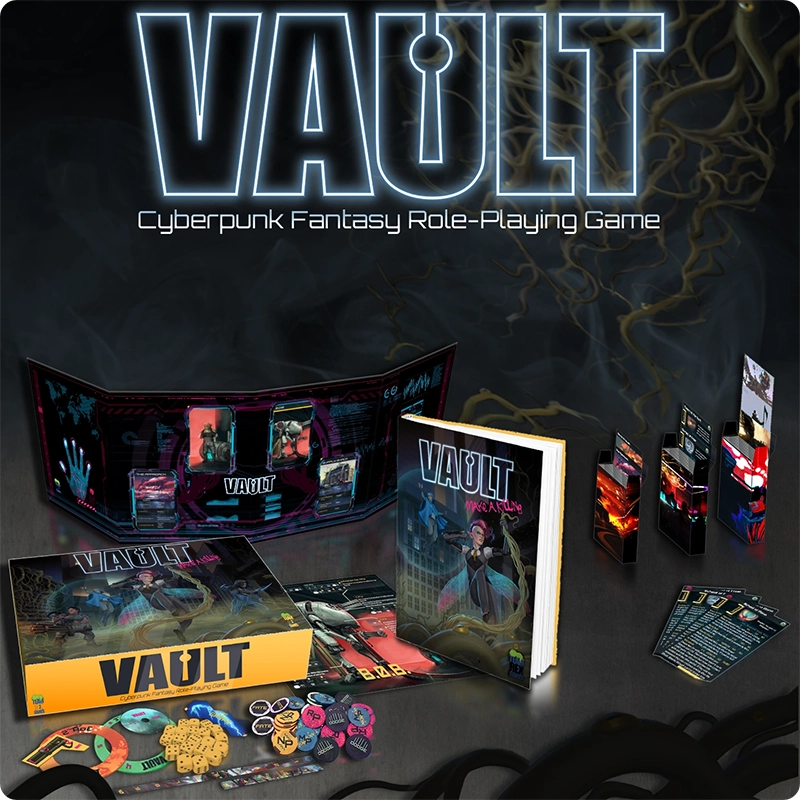 Custom RPG manufacturing case study for Vault cyberpunk game